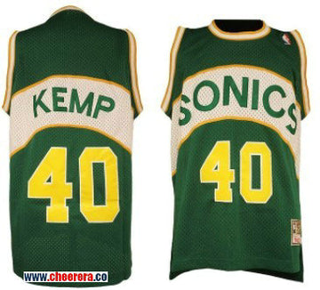 Shawn Kemp Oklahoma City Thunder green Throwback jersey