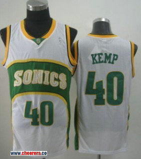 Shawn Kemp Oklahoma City Thunder white jersey