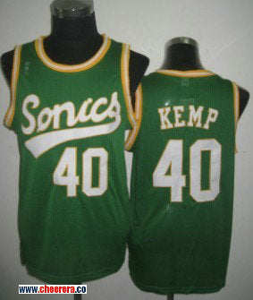 Shawn Kemp Oklahoma City Thunder green jersey
