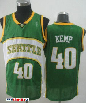 Shawn Kemp Oklahoma City Thunder green jersey