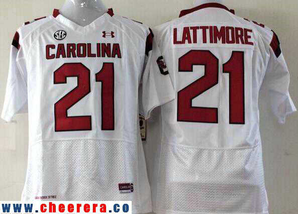 Marcus Lattimore South Carolina Gamecocks white jersey