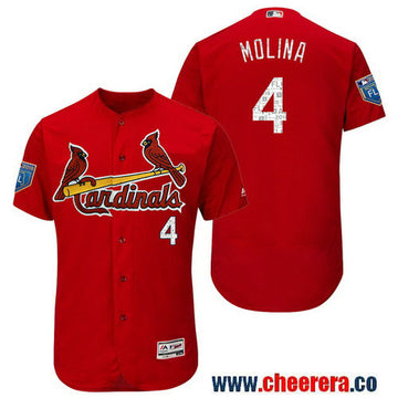 St. Louis Yadier Molina Majestic St. Louis Cardinals scarlet jersey