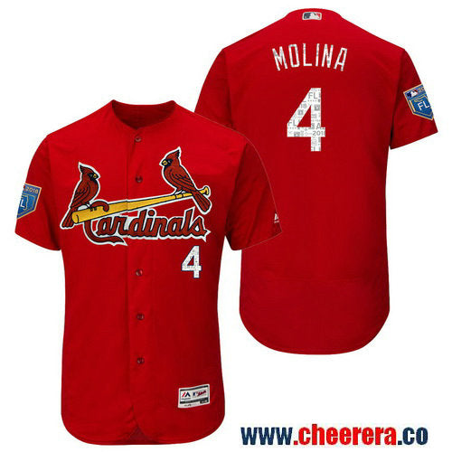 St. Louis Yadier Molina Majestic St. Louis Cardinals scarlet jersey
