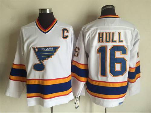Brett Hull St. Louis Blues white Throwback jersey