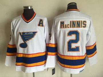 Al MacInnis St. Louis Blues white Throwback jersey