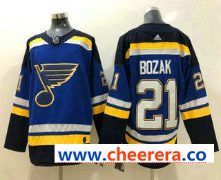 Tyler Bozak St. Louis Blues blue jersey