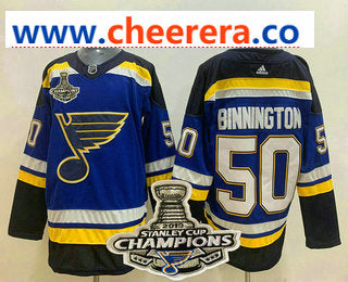 Jordan Binnington St. Louis Blues blue jersey