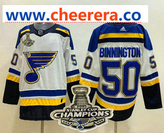 Jordan Binnington St. Louis Blues white jersey