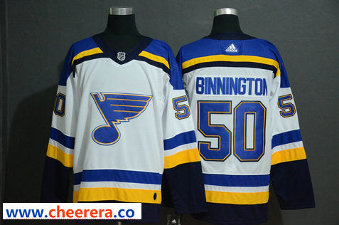 Jordan Binnington St. Louis Blues white jersey