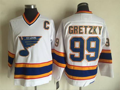 Wayne Gretzky St. Louis Blues white Throwback jersey