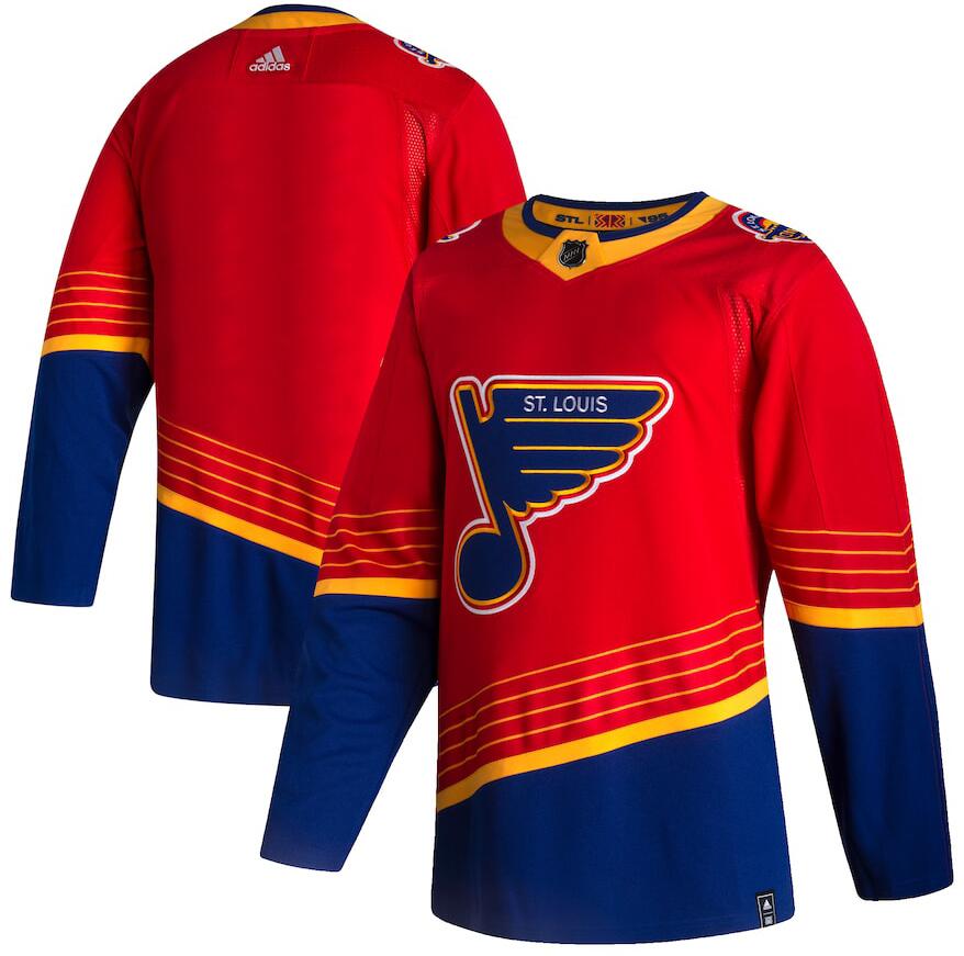 Custom St. Louis Blues red Reverse Retro jersey