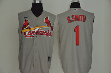O.Smith St. Louis Cardinals gray jersey