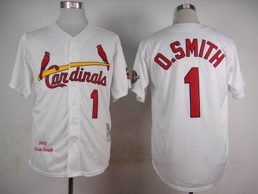Ozzie Smith St. Louis Cardinals white Throwback jersey