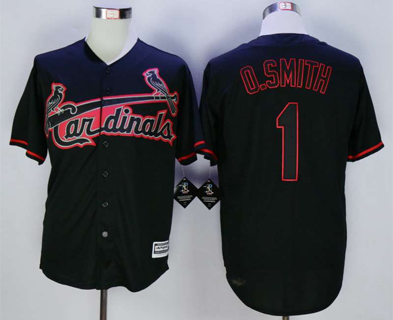 Ozzie Smith St. Louis Cardinals black jersey