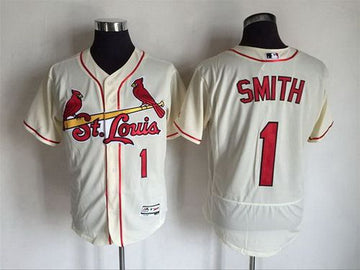 Ozzie Smith St. Louis Cardinals cream jersey