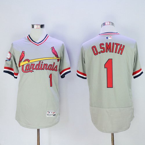 Ozzie Smith St. Louis Cardinals gray Road jersey