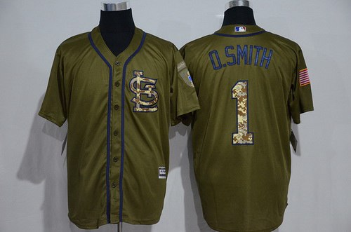 Ozzie Smith St. Louis Cardinals green Salute To Service jersey