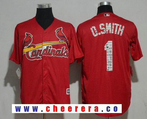 Ozzie Smith St. Louis Cardinals red jersey