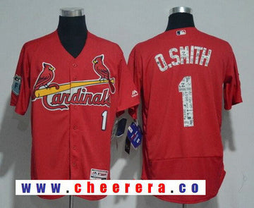 Ozzie Smith St. Louis Cardinals red jersey