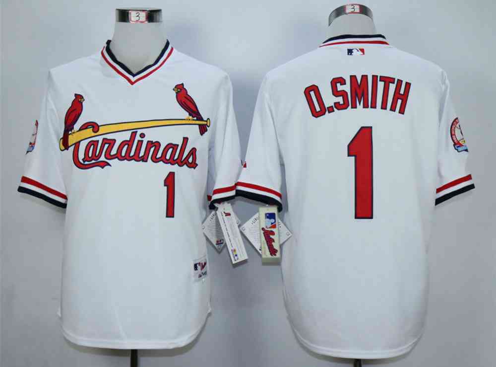 Ozzie Smith St. Louis Cardinals white jersey