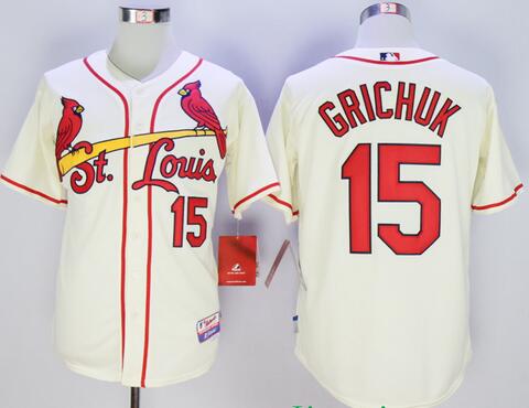 Randal Grichuk St. Louis Cardinals cream jersey