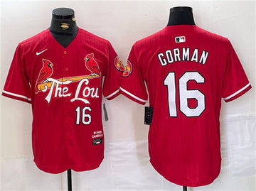Nolan Gorman St. Louis Cardinals red City Connect jersey