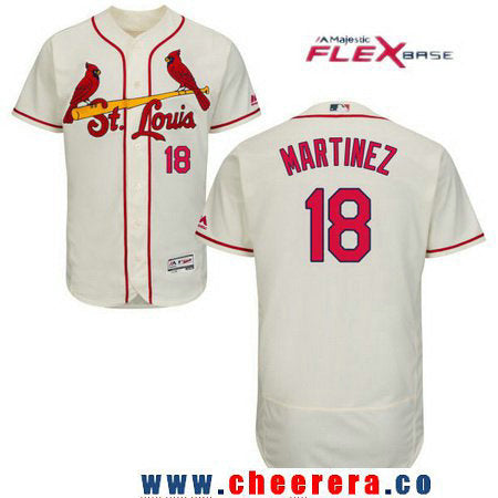 Carlos Martinez St. Louis Cardinals cream jersey