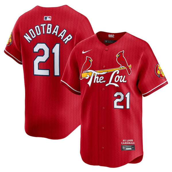Lars Nootbaar St. Louis Cardinals red City Connect jersey