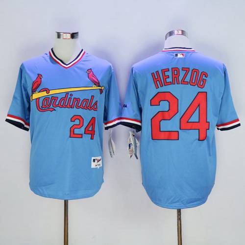 Whitey Herzog St. Louis Cardinals blue jersey