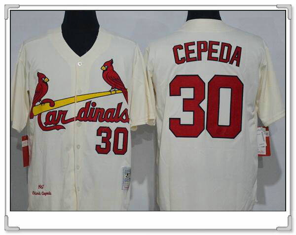 Orlando Cepeda St. Louis Cardinals cream Cooperstown jersey