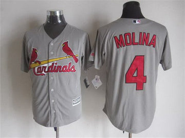 Yadier Molina St. Louis Cardinals gray Away jersey