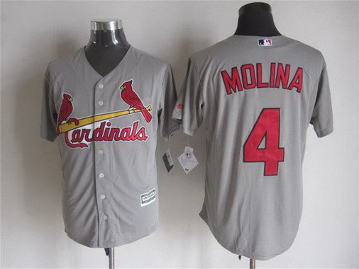 Yadier Molina St. Louis Cardinals gray Away jersey