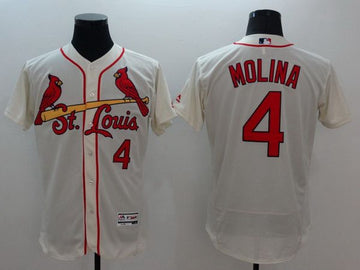 Yadier Molina St. Louis Cardinals cream jersey