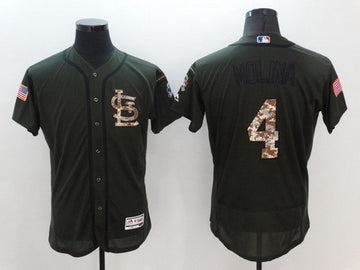 Yadier Molina St. Louis Cardinals green Salute To Service jersey