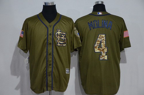 Yadier Molina St. Louis Cardinals green Salute To Service jersey