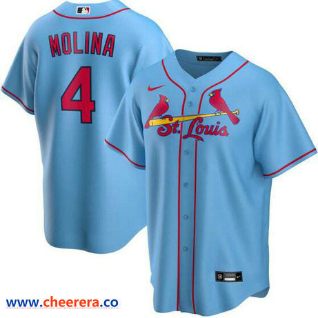 Yadier Molina St. Louis Cardinals blue jersey