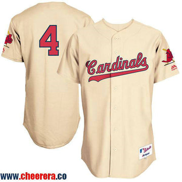 Yadier Molina Majestic St. Louis Cardinals cream jersey