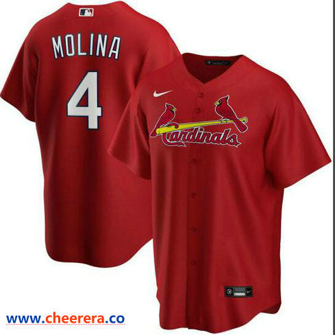 Yadier Molina St. Louis Cardinals red jersey