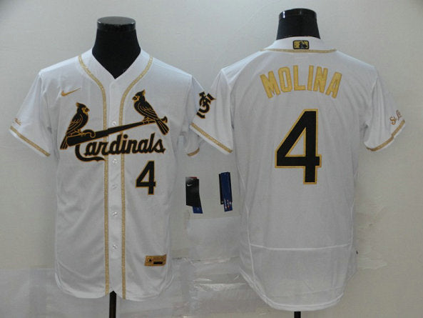 Yadier Molina St. Louis Cardinals white jersey