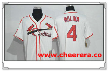 Yadier Molina St. Louis Cardinals white Cooperstown jersey