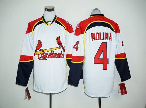 Yadier Molina St. Louis Cardinals white jersey