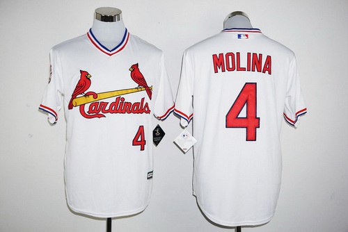 Yadier Molina St. Louis Cardinals white jersey