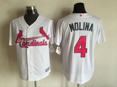 Yadier Molina St. Louis Cardinals white jersey