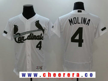 Yadier Molina St. Louis Cardinals white jersey