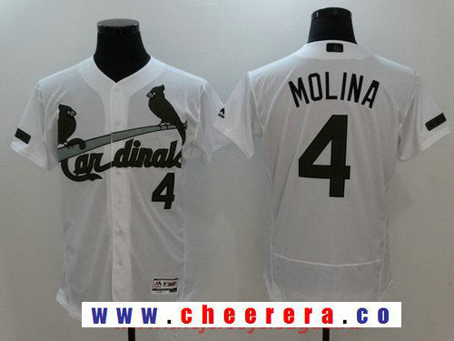 Yadier Molina St. Louis Cardinals white jersey