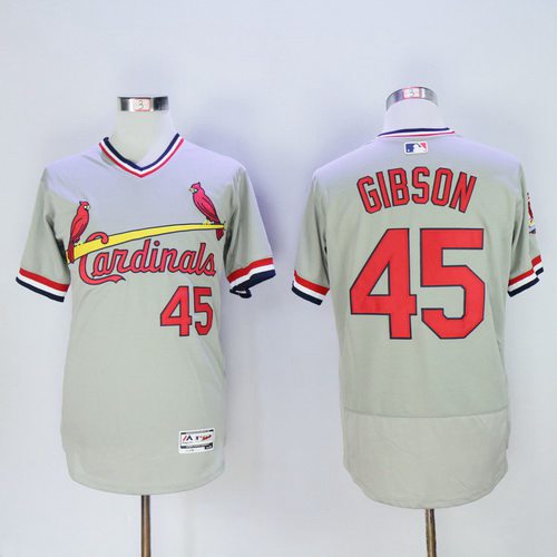 Bob Gibson St. Louis Cardinals gray jersey