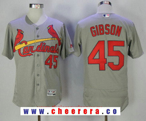 Bob Gibson St. Louis Cardinals gray Road jersey