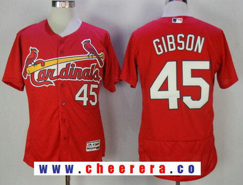 Bob Gibson St. Louis Cardinals red jersey