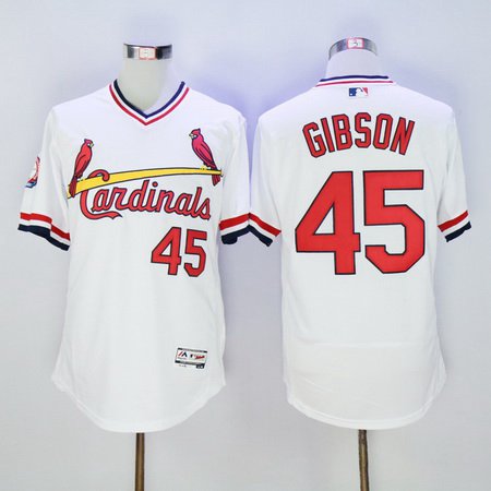 Bob Gibson St. Louis Cardinals white jersey