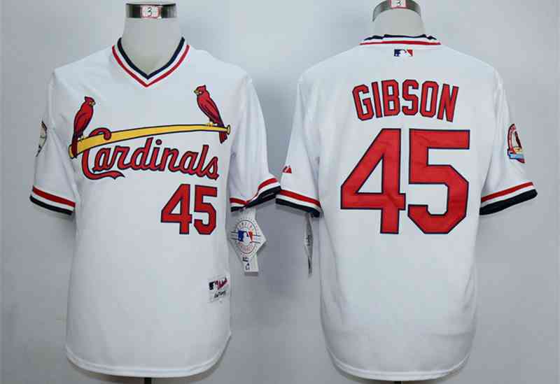 Bob Gibson St. Louis Cardinals white jersey